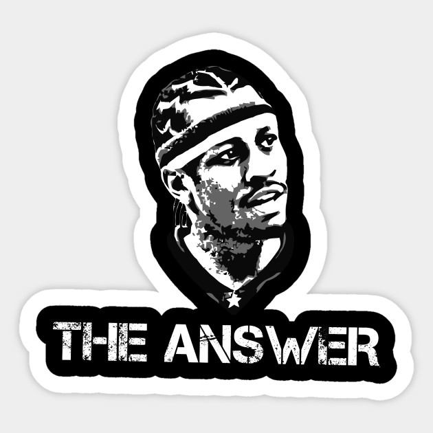 The Answer Allen Iverson Sticker Teepublic Au