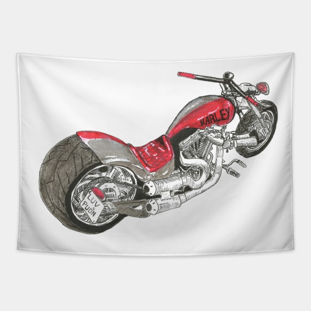 Harley's Ride Tapestry by Créa'RiBo