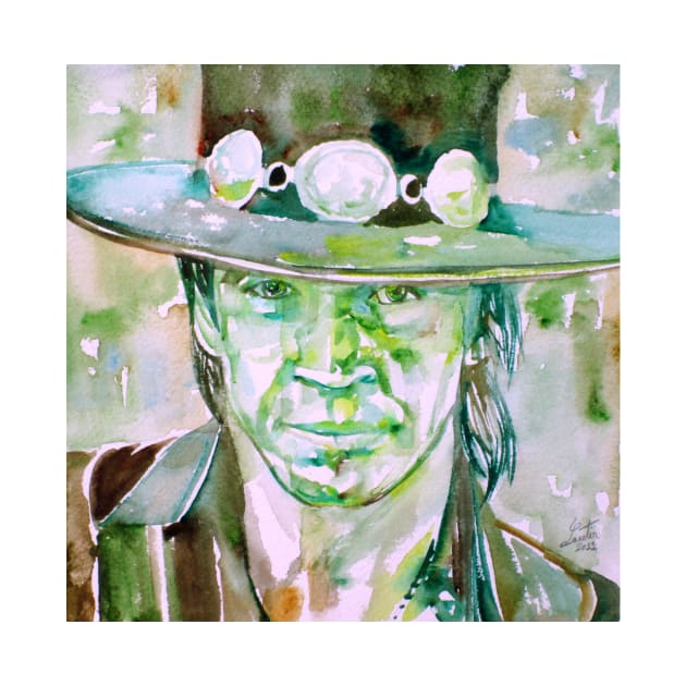 STEVIE RAY VAUGHAN- watercolor portrait .1 by lautir