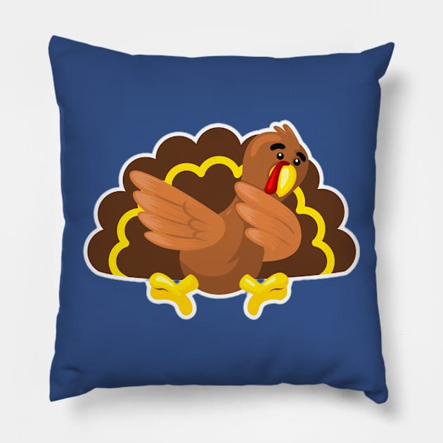 Dab turkey for kids Pillow by BrokenTrophies