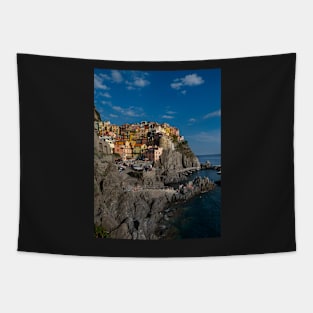 View on the cliff town of Manarola, one of the colorful Cinque Terre on the Italian west coast Tapestry