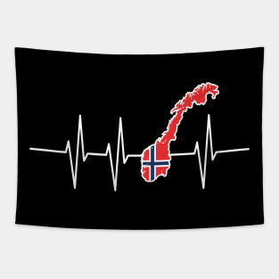 Heartbeat Norway - Norwegian Patriotic Gift Tapestry