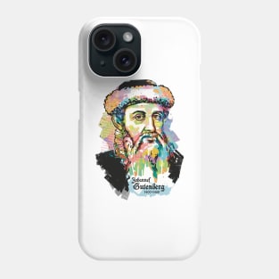 Johannes Gutenberg WPAP Phone Case