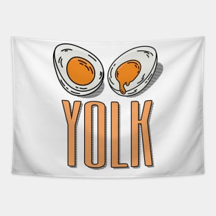 Retro Design Yolk Boiled Egg Tapestry