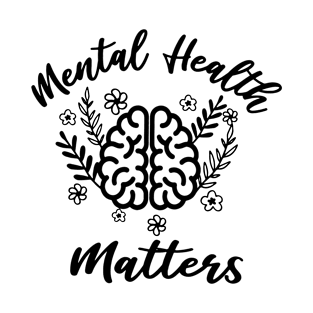 Mental Health Matters End The Stigma Floral Brain Women T-Shirt