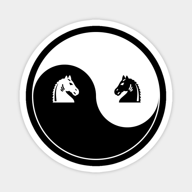 Knight-Knight Yin Yang Magnet by Designs_by_Tom