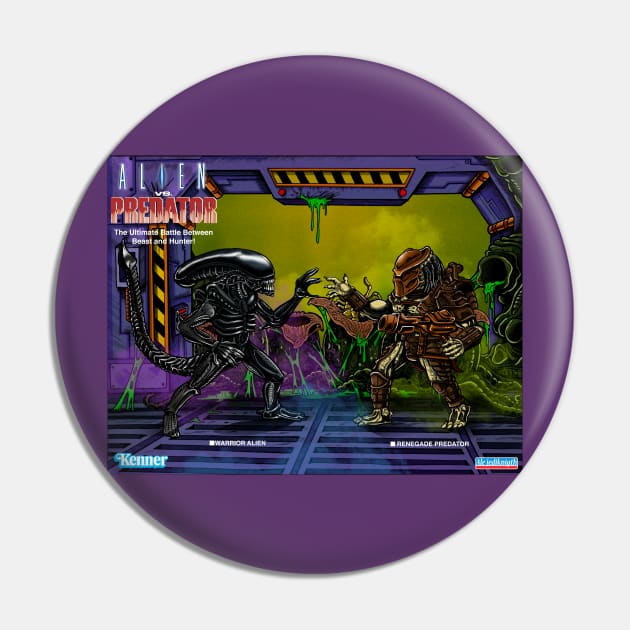 Alien vs Predator Retro Pin by Ale_jediknigth