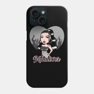 Whatever Girl Doll Light Black v2 Heart Phone Case