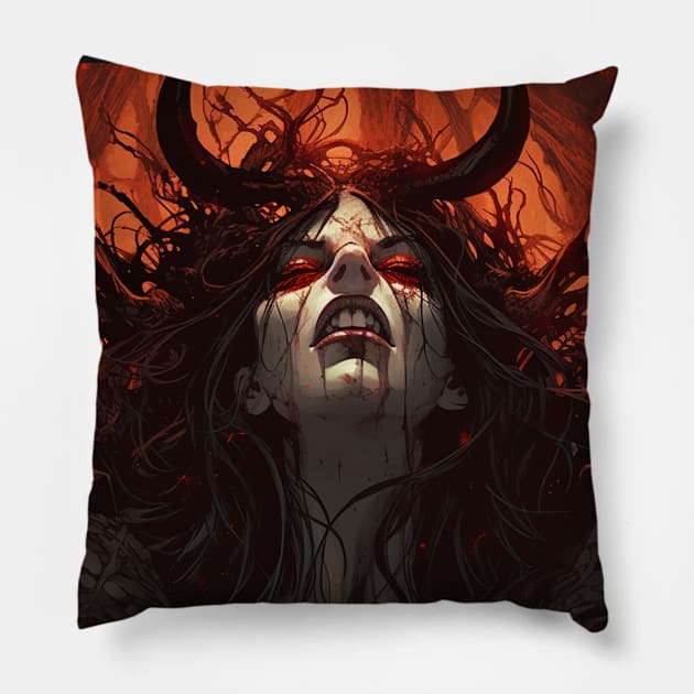 Diablo Lilith Demon Pillow by Nightarcade