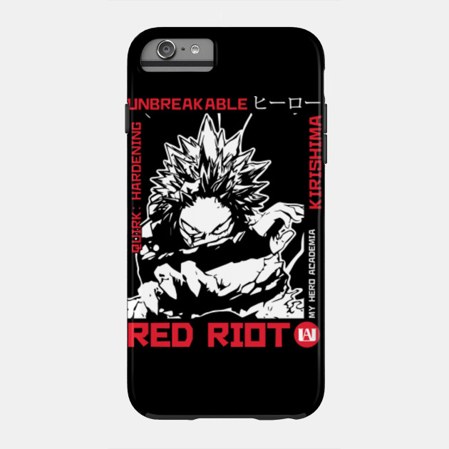 Red Riot Kirishima My Hero Academia My Hero Academia Phone Case Teepublic Uk