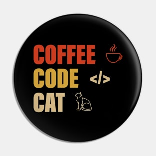 COFFEE CODE CAT Pin