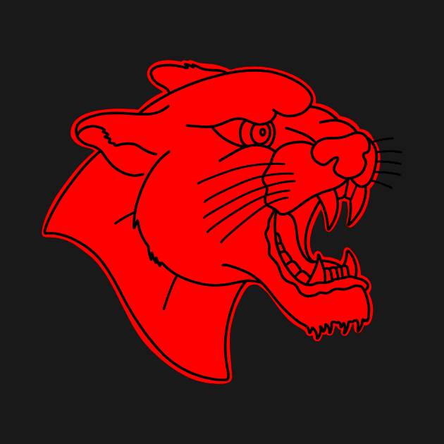 HomeSchoolTattoo Panther (RED) by HomeSchoolTattoo