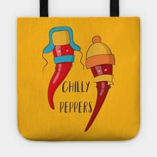 Chilly Peppers- Funny Cold Chilli Pepper in Scarves Gift Tote