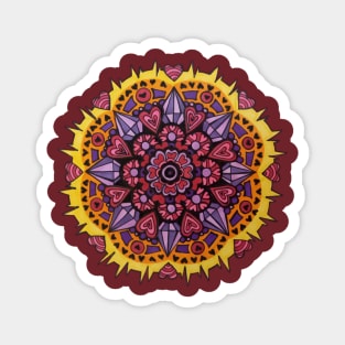 Electric Heart Mandala Magnet