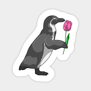 Penguin with Tulip Magnet