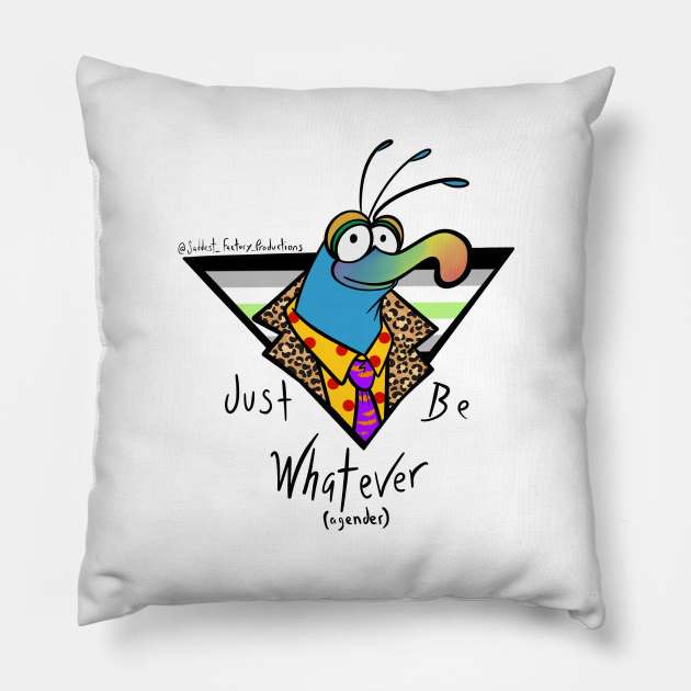 Agender pride whatever puppet weirdo Pillow by SaddestFactory