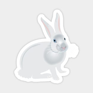 White Rabbit Magnet