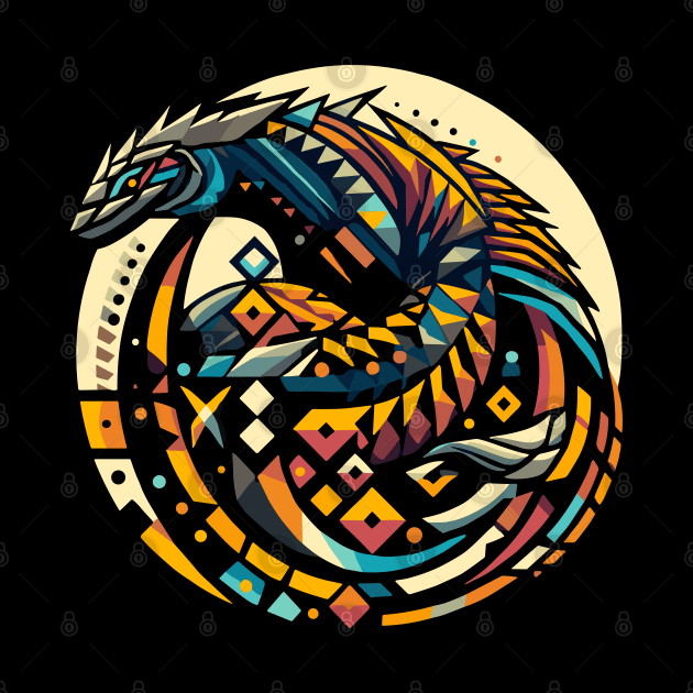 Abstract Animal Komodo Dragon 2 by sapphire seaside studio