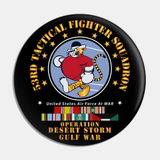 53rd Tatical Fighter Squadron - Desert Shield w DS Svc Pin