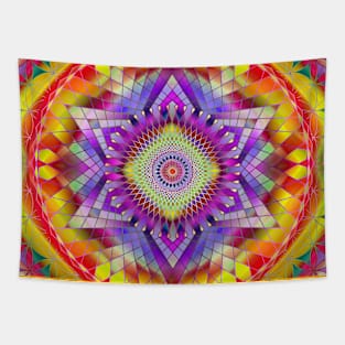 Sacred Geometry Mandala Snowflake Tapestry