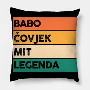 Babo Bosnia Father Bosnian Dad Balkan Bosna Pillow