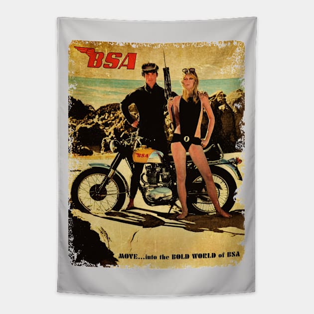 British motorcycle so vintage Tapestry by Midcenturydave