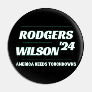 NY Jets Rodgers Wilson 2024 Pin