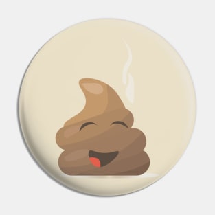 Funny Cute Poop Emoji Pin