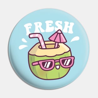 Cute Fresh Coconut Water Umbrella Pin