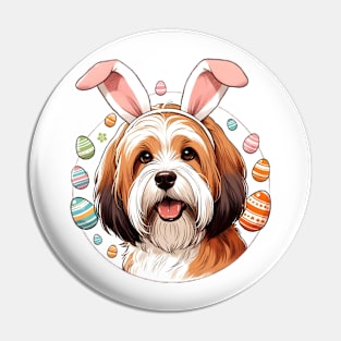 Petit Basset Griffon Vendeen's Easter Joy with Bunny Ears Pin