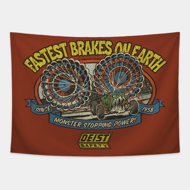 Fastest Brakes on Earth 1958 Tapestry by JCD666