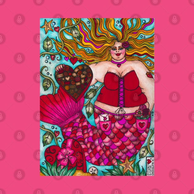 Valentine's Mermaid with Chocolates by Kat Loves Chocolate