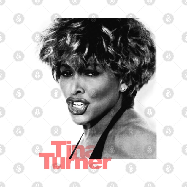 tina turner grayscale halftone by small alley co