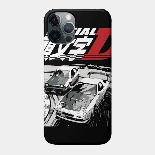 AE86 Corolla vs FC RX-7 Tandem Drifting Racing - Initial D - Phone Case