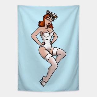 OldSalt American Traditional Sailor Gal Tapestry