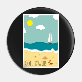 Cote d'Azur, Travel Poster Pin