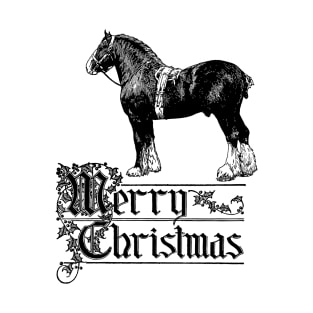 Merry Christmas with Draft Horse T-Shirt