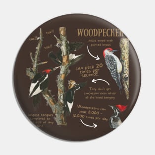 Animal Facts - Woodpecker Pin