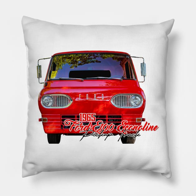 1965 Ford E100 Econoline Pickup Truck Pillow by Gestalt Imagery