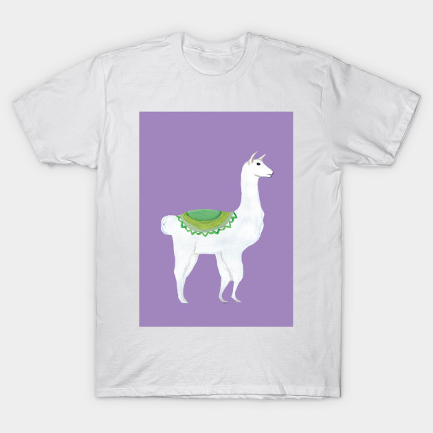 Purple Llama Acrylic Painting Llama T Shirt Teepublic