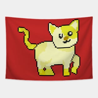 Wildlife in Pixelscapes Cat Tapestry