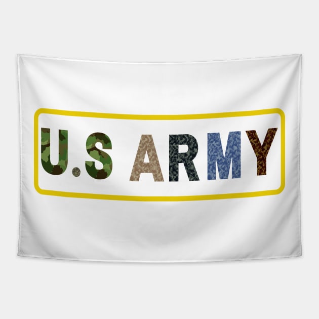 us army camouflage Tapestry by kickstart