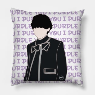 v bts silhouette design Pillow