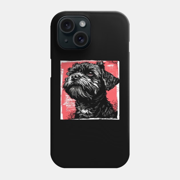 Retro Art Affenpinscher Dog Lover Phone Case by June Sixteen