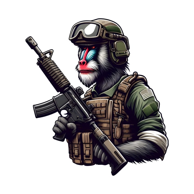 Tactical Monkey by Rawlifegraphic