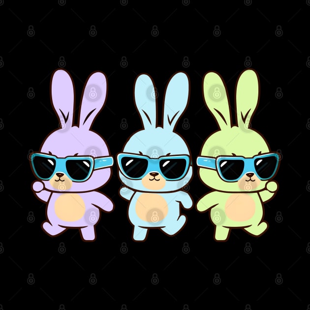 Cute Easter Bunnies Dancing Easter Day 2023 Boys Girls Men by Daytone