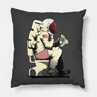 Astronaut on the Toilet Pillow