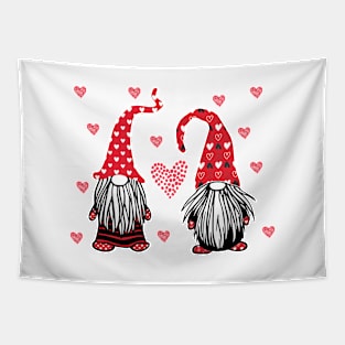 Valentine's Day Gnomes Funny Valentine Gnome Couple Romantic Gift Tapestry