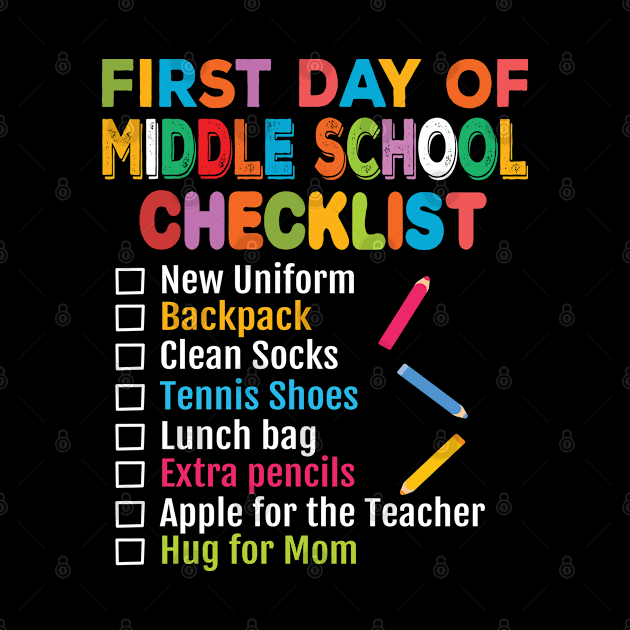 First Day of Middle School Teacher Student Back to School 2019 by BestSellerDesign