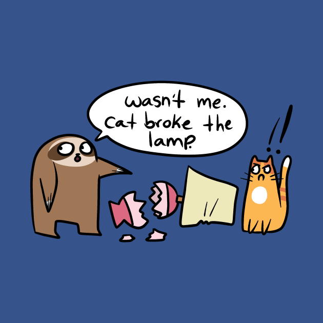 Sloth Blames Cat Comic by saradaboru